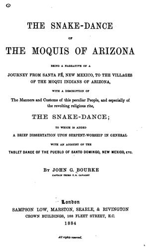 The snake-dance of the Moquis of Arizona