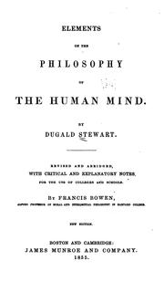 Elements of the philosophy of the human mind
