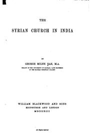 The Syrian Church in India