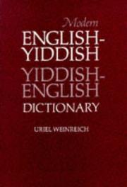 Modern English-Yiddish, Yiddish-English dictionary