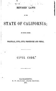Revised laws of the State of California