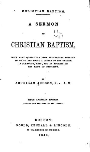 Christian baptism
