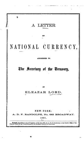 A letter on national currency