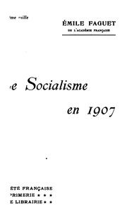 Le socialisme en 1907
