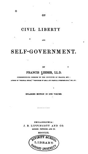 On civil liberty and self-government