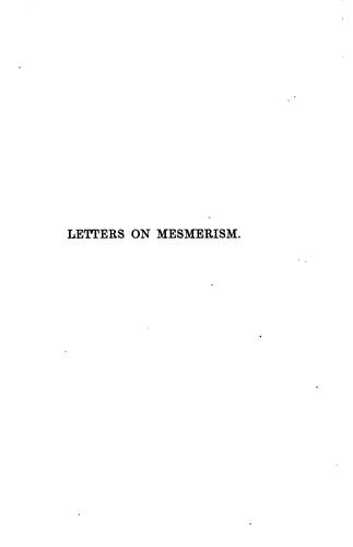 Letters on mesmerism