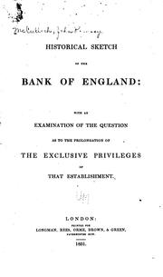 Historical sketch of the Bank of England