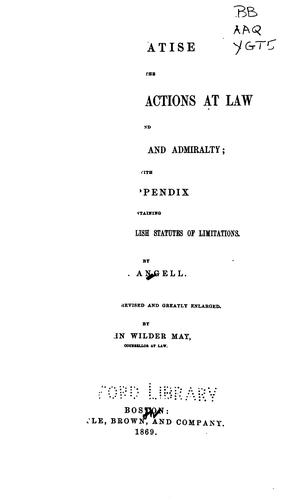 A treatise on the limitations of actions at law and suits in equity and admiralty