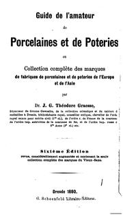 Guide de l'amateur de porcelaines et de poteries