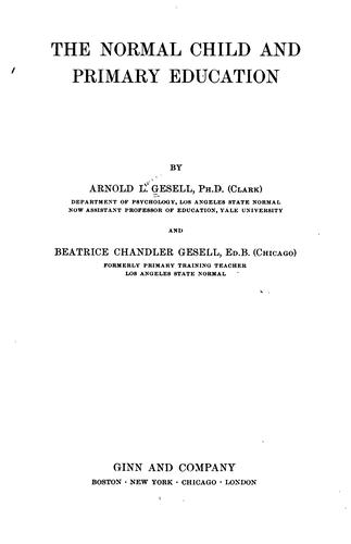 The normal child and primary education