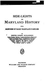 Side-lights on Maryland history