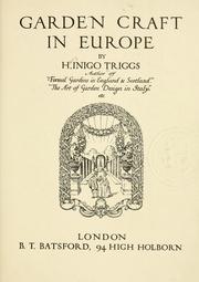 Garden craft in Europe