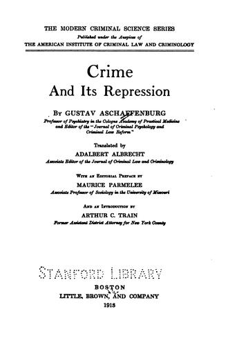 Crime and its repression