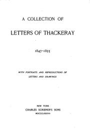 A collection of letters of Thackeray, 1847-1855