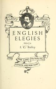 English elegies
