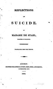Réflexions sur le suicide