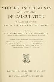 Modern instruments and methods of calculation