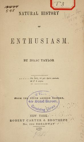 Natural history of enthusiasm