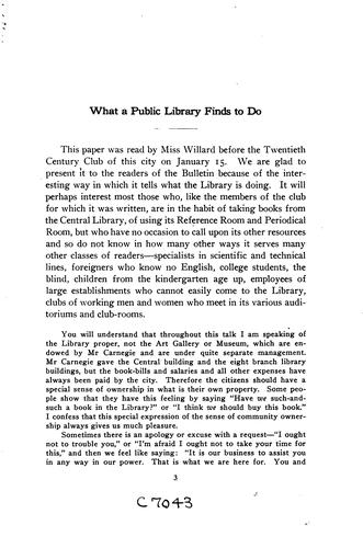 What a public library finds to do