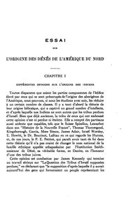 Essai sur l'origine des Dénés de l'Amérique du Nord