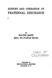 History and operation of fraternal insurance