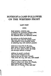 Notes of a camp-follower on the western front