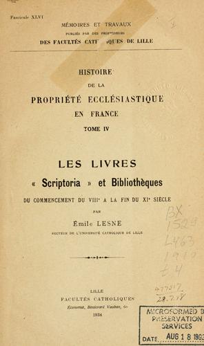 Histoire de la propriété ecclésiastique en France