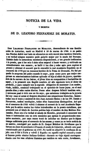 Comedias de don Leandro Fernandez de Moratin, con el prólogo y las noticias de la Real academia de la historia