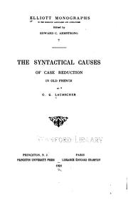 The syntactical causes of case reduction in Old French