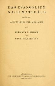 Kommentar zum Neuen Testament aus Talmud und Midrasch