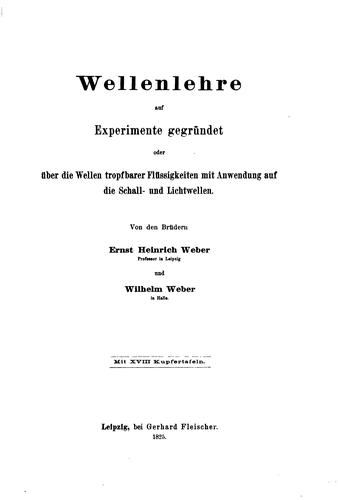 Wilhelm Weber's Werke