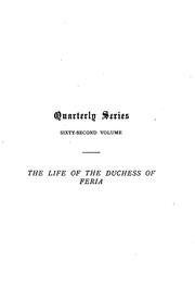 The life of Jane Dormer, Duchess of Feria