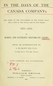 In the days of the Canada Company