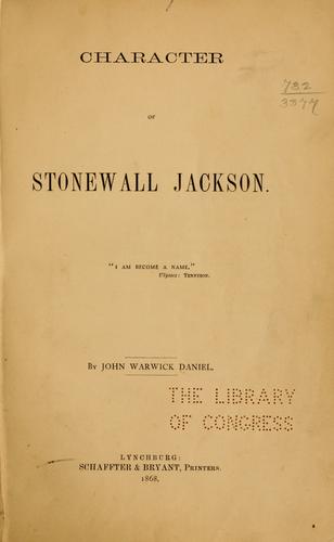 Character of Stonewall Jackson
