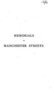 Memorials of Manchester streets