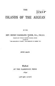The islands of the Aegean