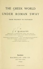 The Greek world under Roman sway