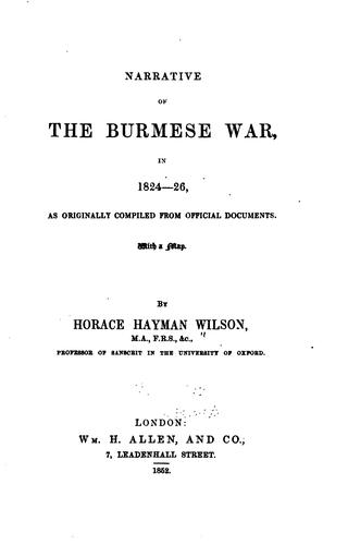 Narrative of the Burmeses war, in 1824-25