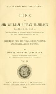 Life of Sir William Rowan Hamilton