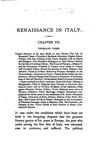 Renaissance in Italy