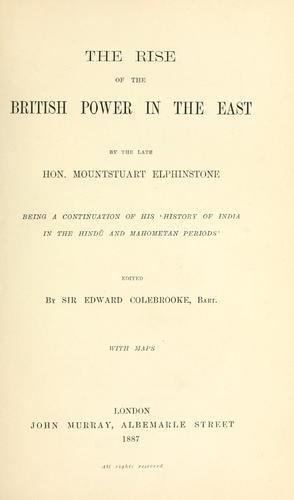 The rise of the British power in the East