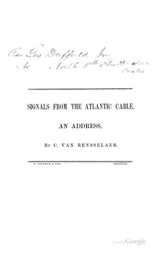 Signals from the Atlantic Cable