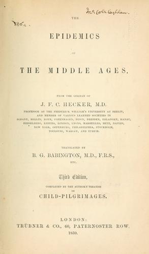 The epidemics of the Middle Ages