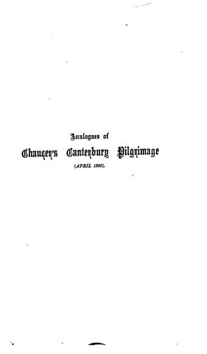 Analogues of Chaucer's Canterbury pilgrimage (April 1386)