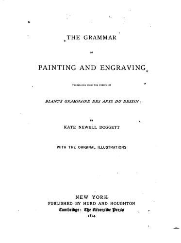 Grammaire des arts du dessin