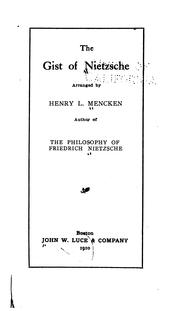 The gist of Nietzsche