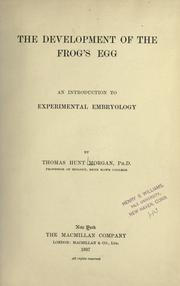 The development of the frog's egg
