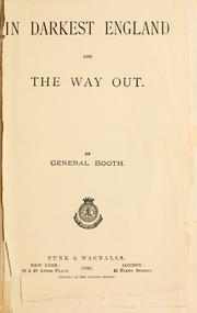 In darkest England, and the way out