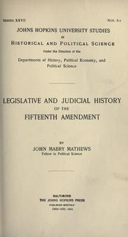 Legislative and judicial history of the Fifteenth Amendment