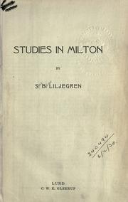 Studies in Milton